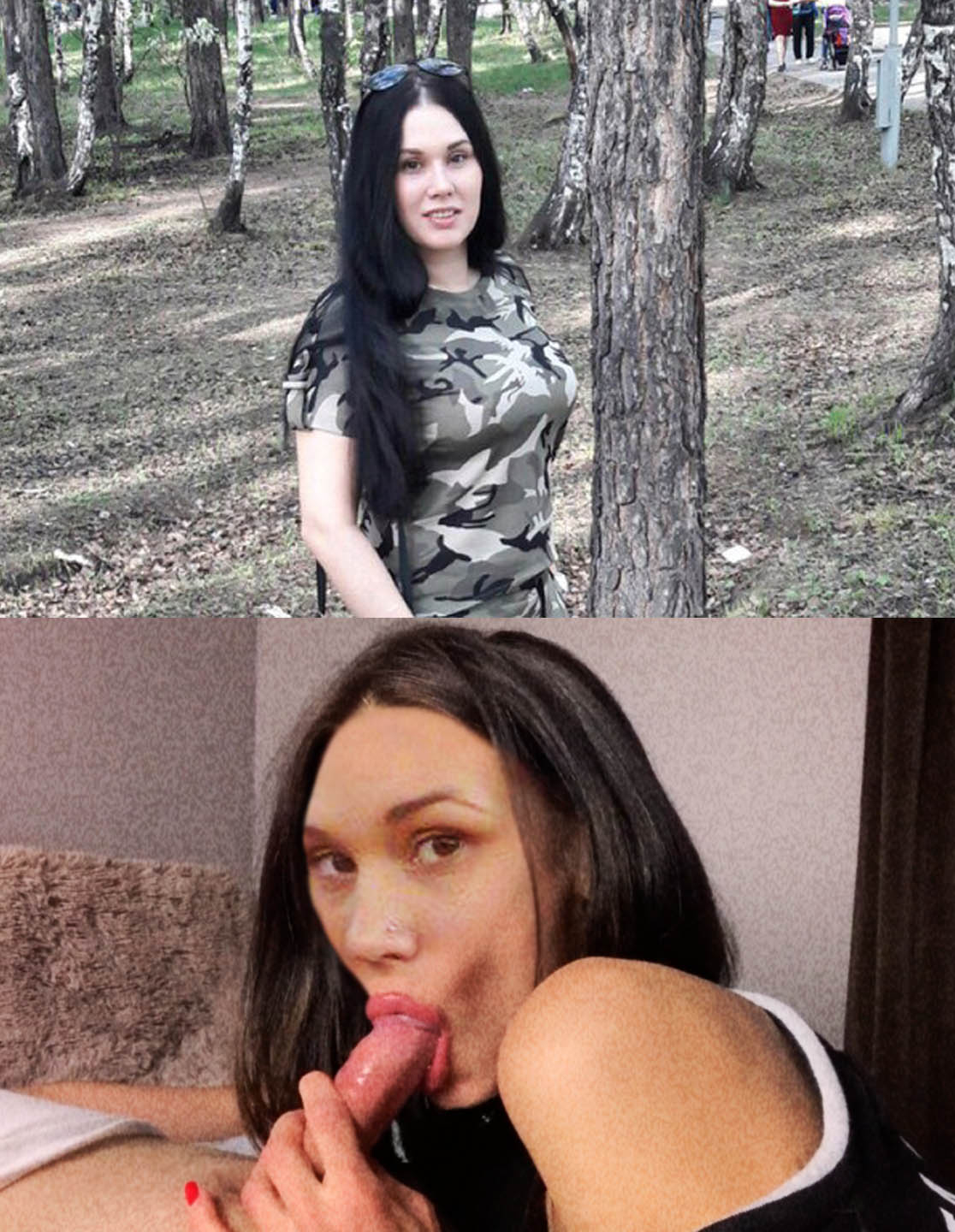 Russian girls in clothes and without. - N