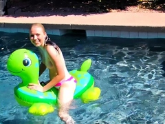 DavidNudes - Amanda Naked Pool Fun